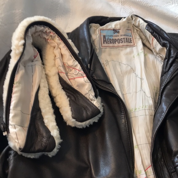 Vintage Leather Bomber Jacket 